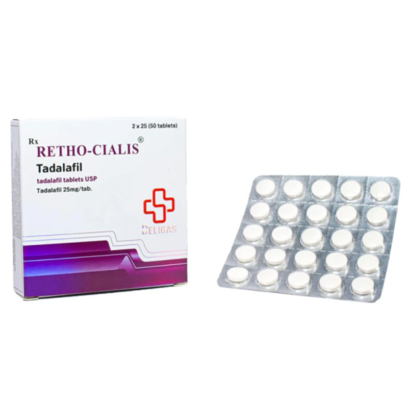 retho-cialis-beligas 2 Retho-Cialis 25 Beligas 50 tabs sachet – Tadalafil 25mg/tab oral research PDE5 inhibitor, UK discreet shipping